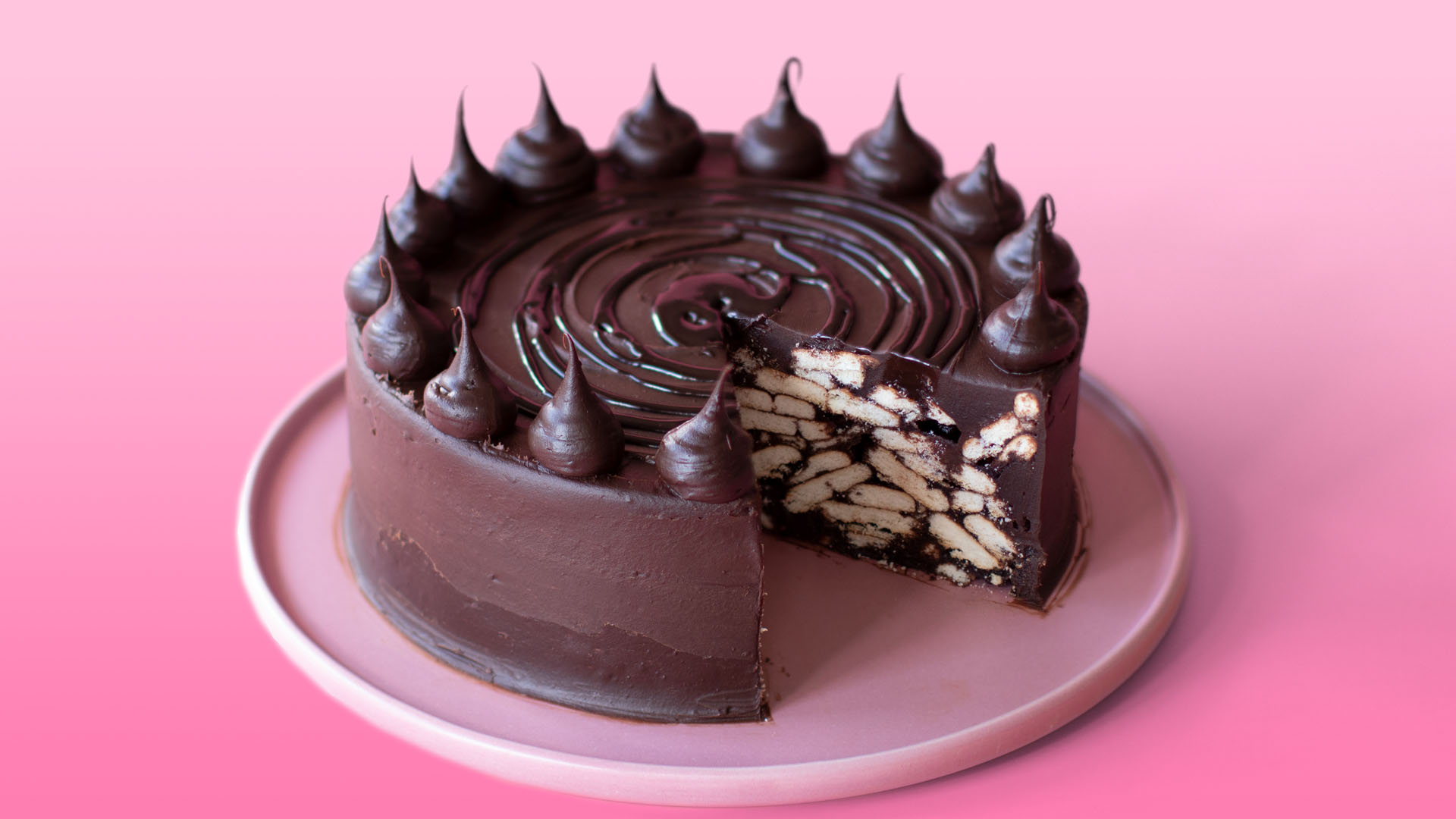 Resep No Bake Chocolate Biscuit Cake