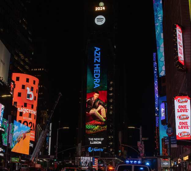 Terasa Masih Segar Baru Dirilis, EP “Lesson” Milik Aziz Hedra Memukau di Time Square New York