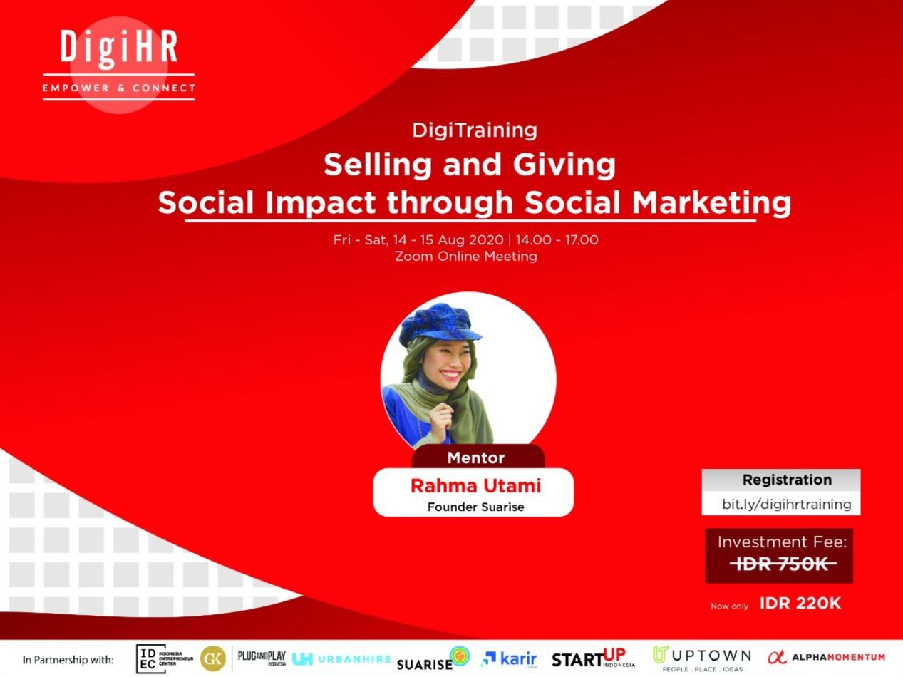 DigiTraining -  Selling and Giving Social Impact through Social Marketing