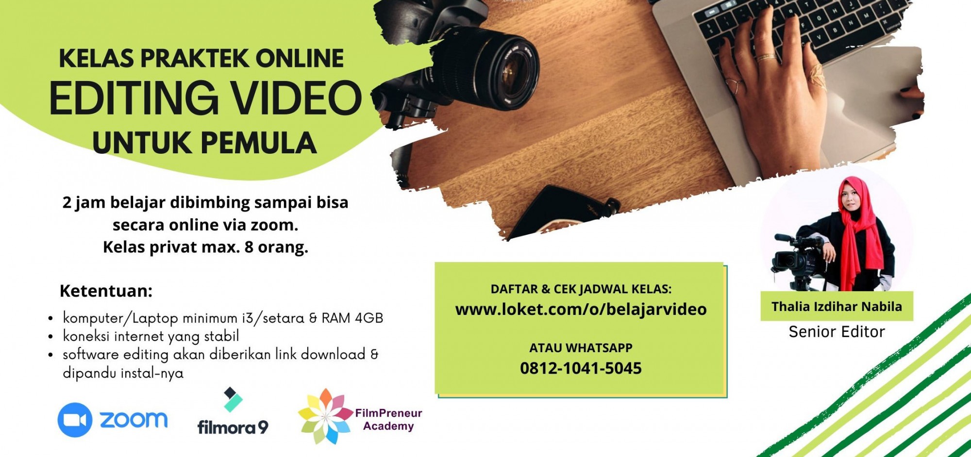 Kelas Online Belajar & Praktik Editing Video