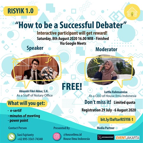 RISYIK 1.0 â€œHow to be a Successful Debaterâ€