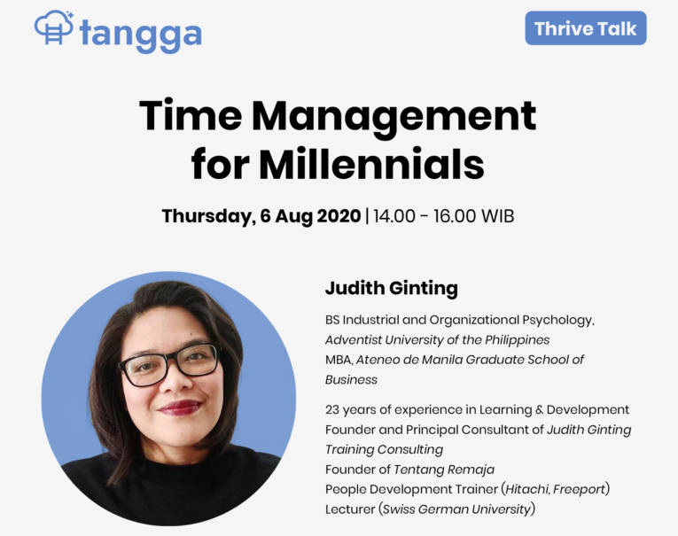 Tangga Thrive Talk - Time Management for Millennials